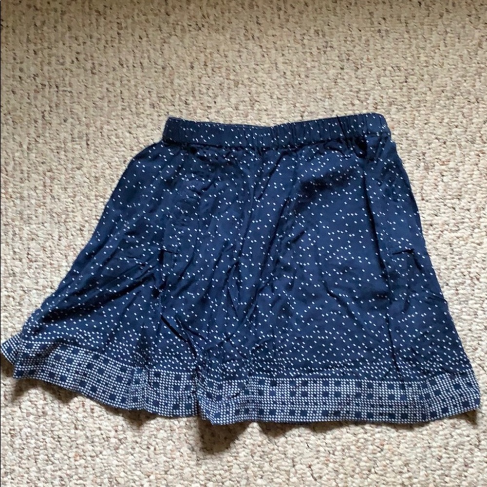 Blue flare mini skirt